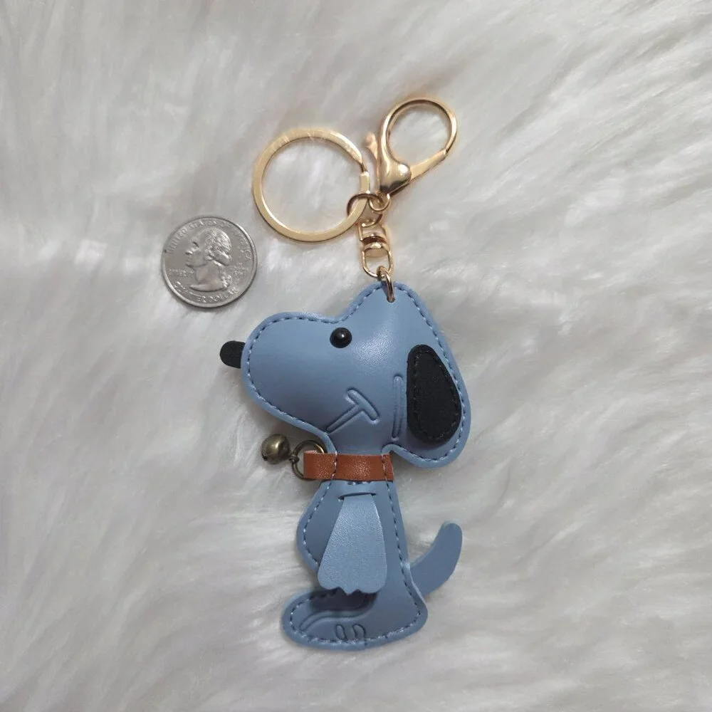 Peanuts Faux Leather Snoopy Keychain